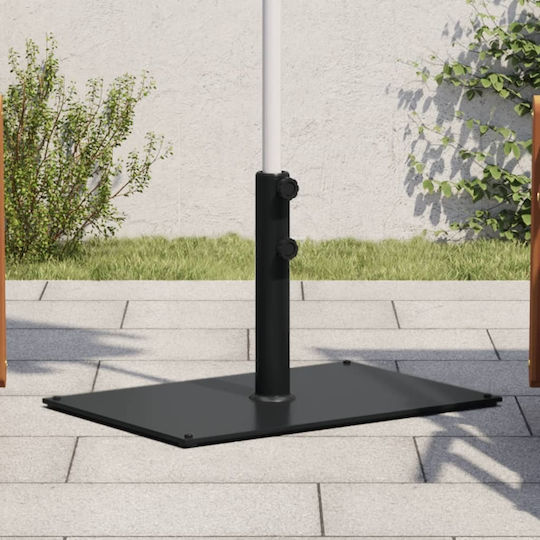 Vidaxl Umbrella Stand Pole Ø32 38 48 mm 15 kg Rectangular Grey