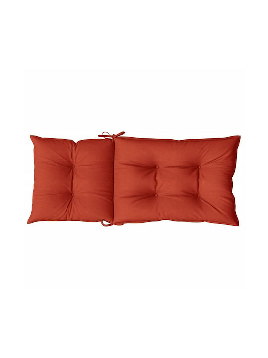 vidaXL Garden Chair Cushion with Backrest Red 2pcs 50x120cm