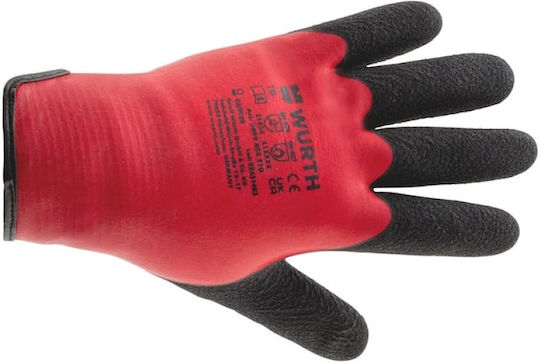 Wurth Multifit Dry Γάντια Εργασίας Κόκκινα Latex
