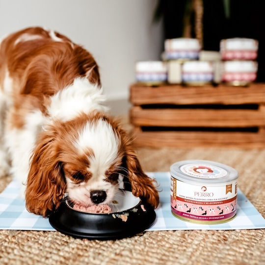 Dog Food Влажна Храна за Кученца в Може да с Свинско месо и Морков без Глутен 410гр