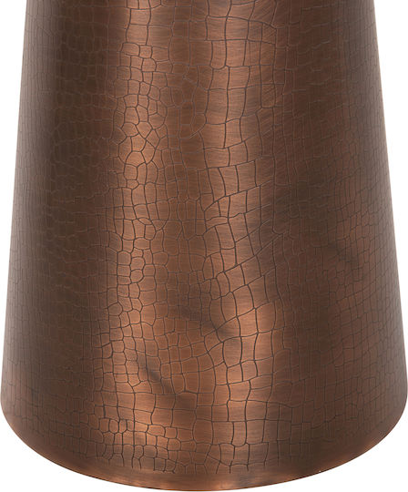 Foden Auxiliary Outdoor Table with Marble Surface and Metal Frame White 40x40xcm