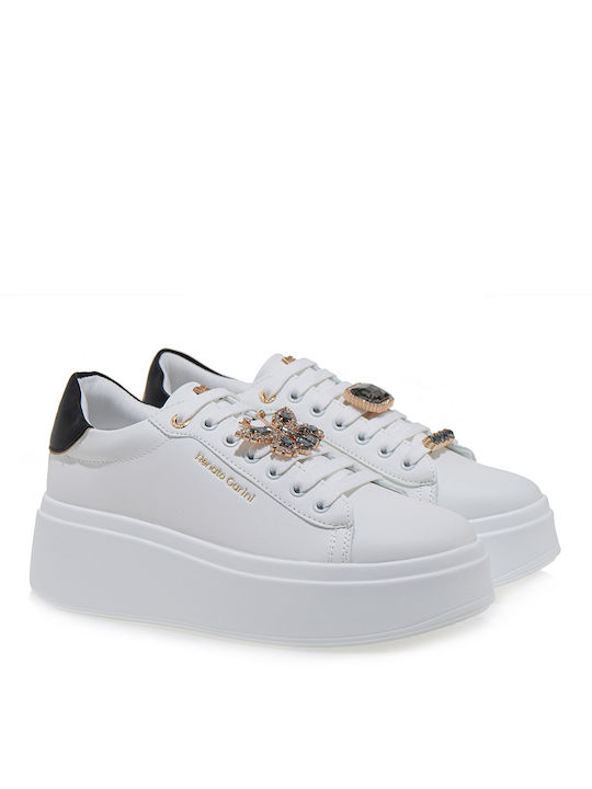 Renato Garini Sneakers White Black Gold