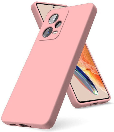 Xiaomi Redmi Note 12pro Silky Soft Touch Finish Tpu 2mm Silicone Back Cover Case Ροζ Oem