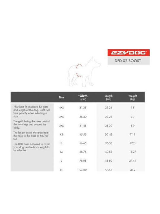 Ezydog Dog Life Jacket DFD X2 Boost Red XSmall (L:30-45cm) (G:45-55cm)