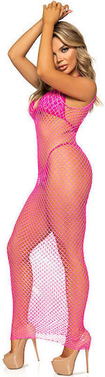 Leg Avenue Long Net Dress Rochie Sexy Roz