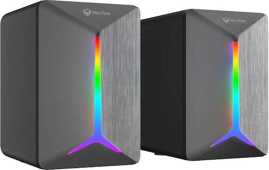 Meetion SP2011 Computerlautsprecher 2.0 mit Leistung 6W in Schwarz Farbe