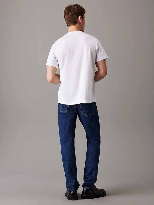 Calvin Klein Pantaloni de Bărbați din Jean în Linie Dreaptă Blue