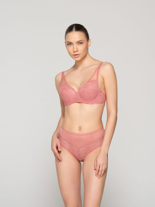 Luna Balconette Push Up Balconette Bra Pink