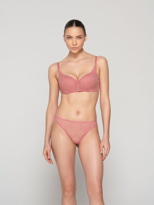 Luna Balconette Balconette Bra with Light Padding Pink