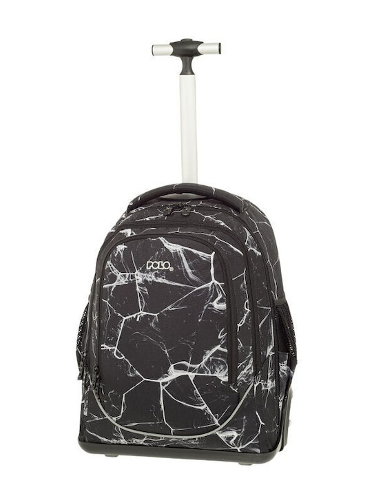 Polo Uplow School Bag Trolley Elementary, Elementary Black - White with Water Bottle Holder 30Liters 2024