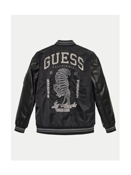 Guess Παιδικό Bomber Μαύρο