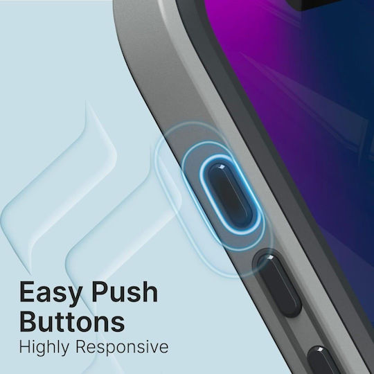 Catalyst Back Cover Plastic 2mm with Strap Waterproof Gray (iPhone 15 Pro)