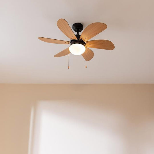 Cecotec EnergySilence Aero 360 Ανεμιστήρας Οροφής 91.5cm με Φως Black&Wood