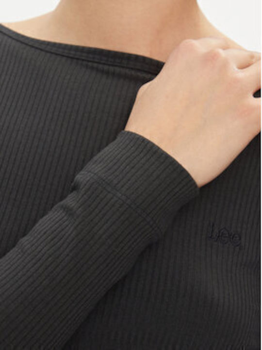 Damen Bluse Langärmelig Gray