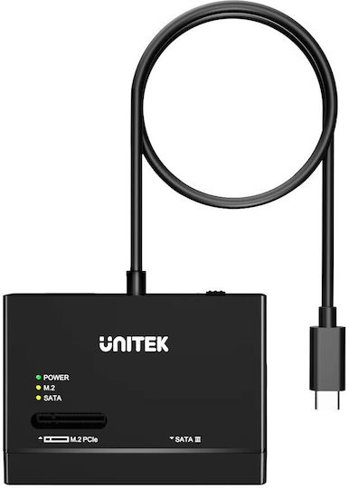 Unitek Θήκη για Σκληρό Δίσκο M.2 SATA III NVME με σύνδεση Type-C