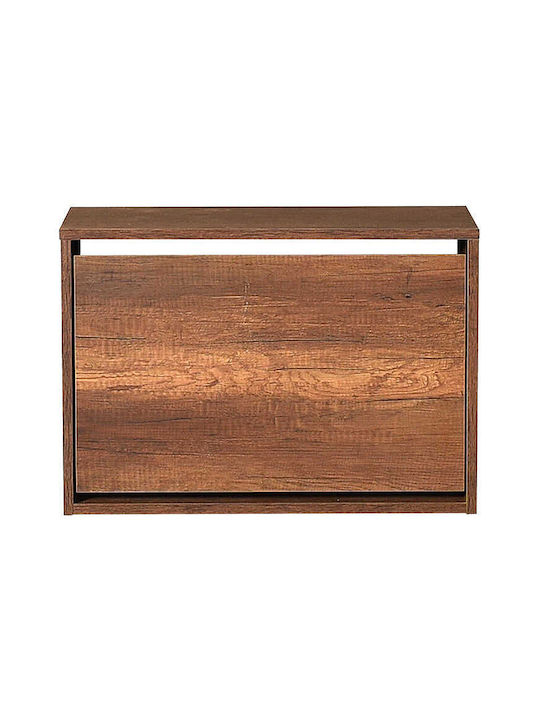 Step Wooden Shoe Organizer Walnut 60x30x42cm