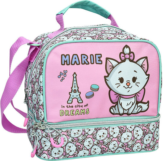 Gim Disney Classics Marie School Insulated Shoulder Lunch Bag 5lt Pink 20 x 15 x 21cm