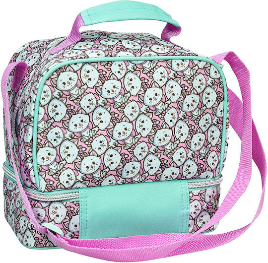 Gim Disney Classics Marie School Insulated Shoulder Lunch Bag 5lt Pink 20 x 15 x 21cm