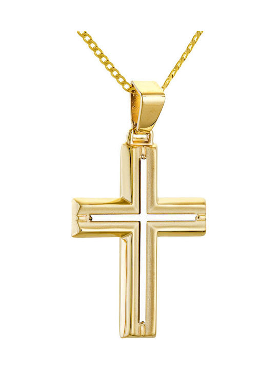 Papoulidis Jewellery Χρυσός Σταυρός 14Κ Διπλής Όψης Papoulidis Jewellery Χρυσός Σταυρός 14Κ Διπλής Όψης