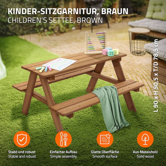 ML-Design Table made of Wood Brown