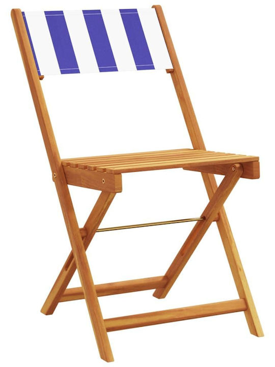 Garten- und Outdoor-Möbelsets für kleinen Raum 3 Stück Blau/Weiß mit Kissen