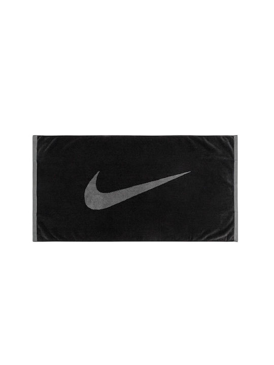 Nike Fundamental Πετσέτα Γυμναστηρίου Βαμβακερή Μαύρη 120x60cm