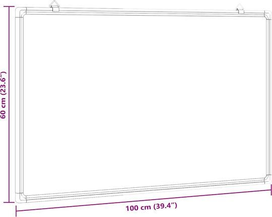 vidaXL Magnetisch Trockenlöschtafel Hängend 100x60cm