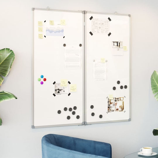vidaXL Magnetic Hanging Dry Erase Board 100x100cm
