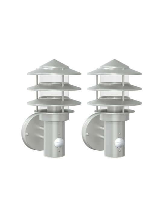 vidaXL Επιτοίχιο Εξωτερικό Φωτιστικό E27 IP44 15.5x15.5x28εκ.