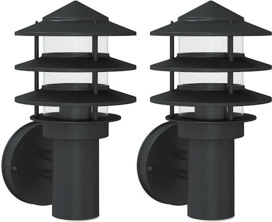 vidaXL Επιτοίχιο Εξωτερικό Φωτιστικό 15.5x15.5x28εκ. vidaXL Επιτοίχιο Εξωτερικό Φωτιστικό 15.5x15.5x28εκ.