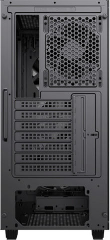 GameMax Black Hole Gaming Midi Tower Κουτί Υπολογιστή με Πλαϊνό Παράθυρο και RGB Φωτισμό Μαύρο