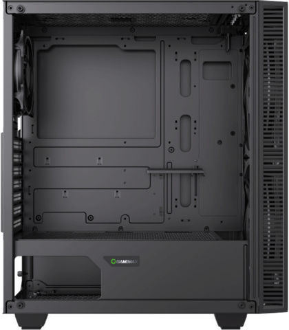 GameMax Black Hole Gaming Midi Tower Κουτί Υπολογιστή με Πλαϊνό Παράθυρο και RGB Φωτισμό Μαύρο