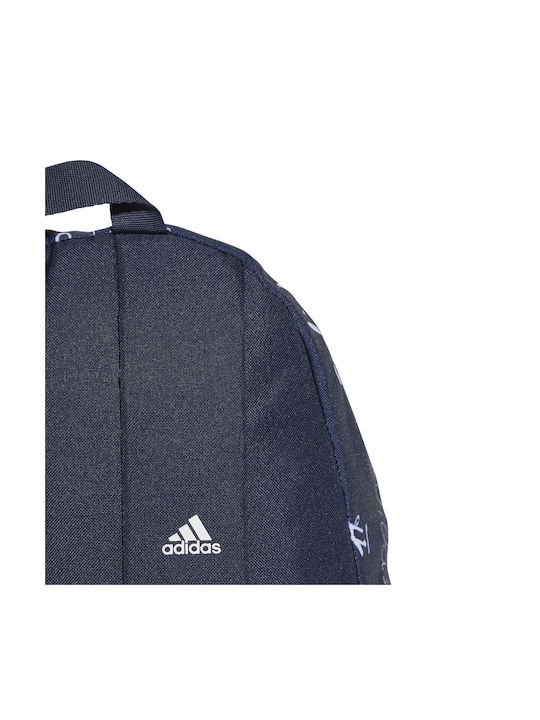 adidas Brand Love School Bag Backpack Elementary, Elementary Blue with Water Bottle Holder 20Liters