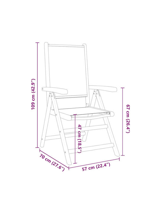Outdoor Chair Wooden Blue with Cushion 4pcs 48x40x109cm