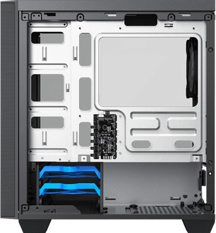 GameMax Aero Mini Gaming Midi Tower Computer Case with Window Panel and RGB Lighting Black