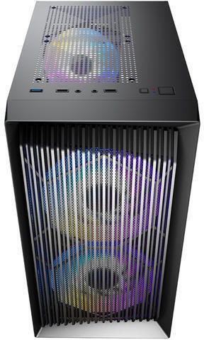 1STPLAYER BS-2 Gaming Mini Tower Κουτί Υπολογιστή με Πλαϊνό Παράθυρο Μαύρο