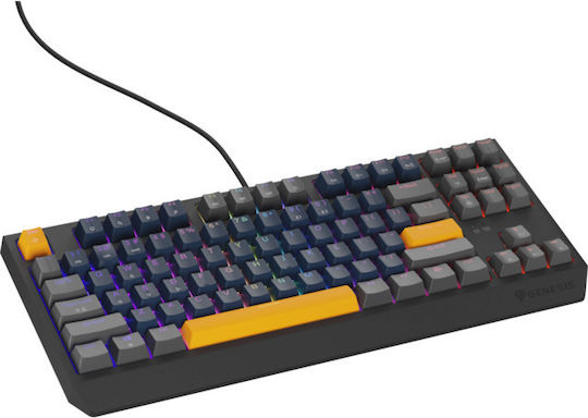 Genesis Thor 230 TKL Gaming Μηχανικό Πληκτρολόγιο Tenkeyless με Outemu Panda διακόπτες και RGB φωτισμό (Αγγλικό US) Naval Blue Positive