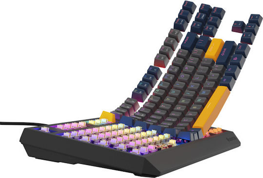 Genesis Thor 230 TKL Gaming Mechanical Keyboard Tenkeyless with Outemu Panda switches and RGB lighting (English US) Naval Blue Negative
