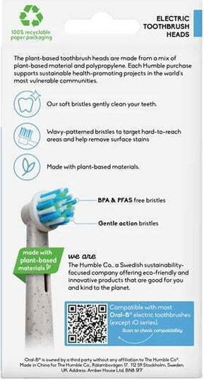 Humble Co Plant Based Electric Toothbrush Replacement Heads Soft 4pcs