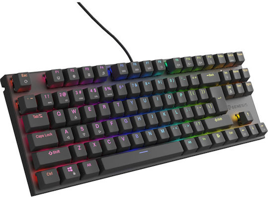 Genesis Thor 303 TKL Gaming Mechanical Keyboard Tenkeyless with Outemu Brown switches and RGB lighting (English US)
