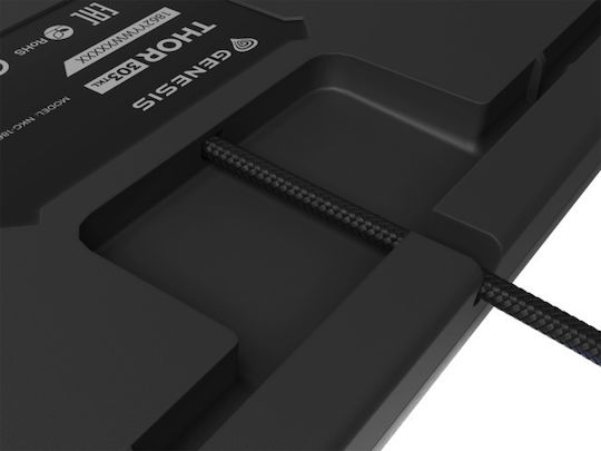 Genesis Thor 303 TKL Gaming Mechanical Keyboard Tenkeyless with Outemu Brown switches and RGB lighting (English US)