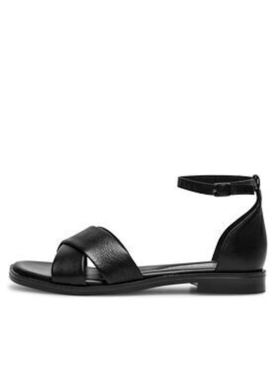 Women's Flat Sandals in Black Color