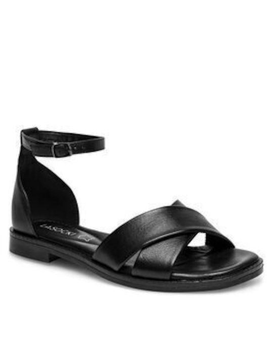 Women's Flat Sandals in Black Color