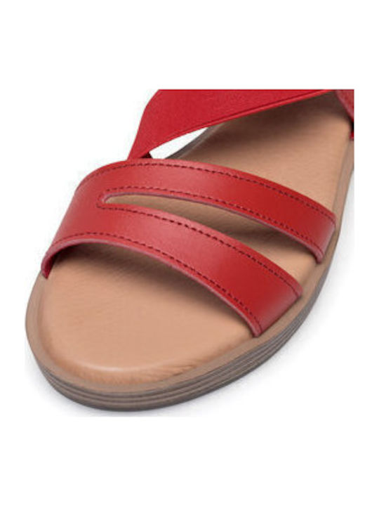 Flache Sandalen für Damen in Rot Farbe