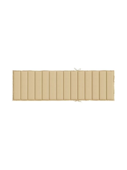 vidaXL Sunbed Cushion with Backrest Beige Melange 70x200cm