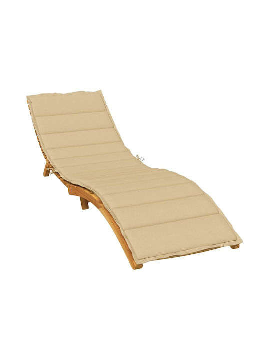 vidaXL Sunbed Cushion with Backrest Beige Melange 70x200cm
