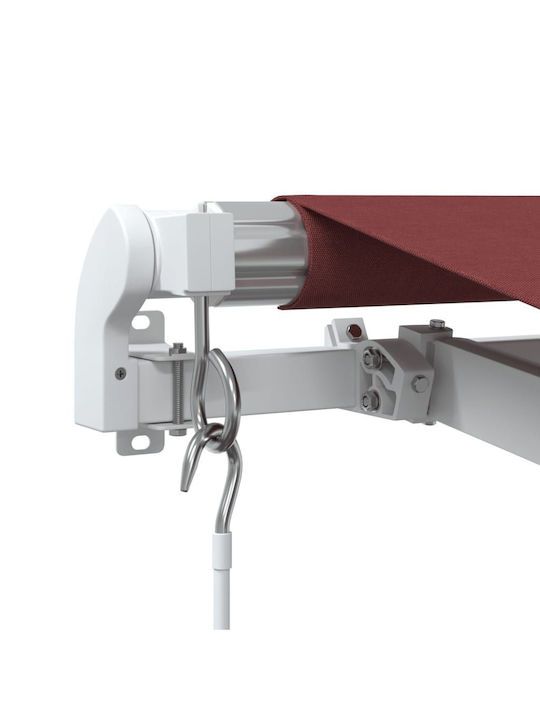 vidaXL Terrace Wall Tent with LED Light Burgundy 3x2.5cm