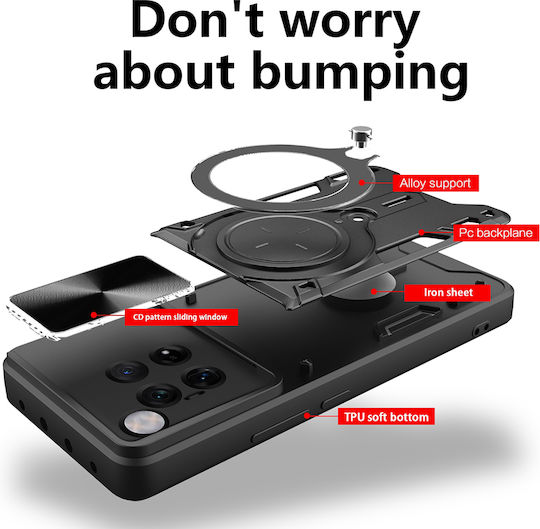 Techsuit Umschlag Rückseite Silikon Schwarz (OnePlus 12)