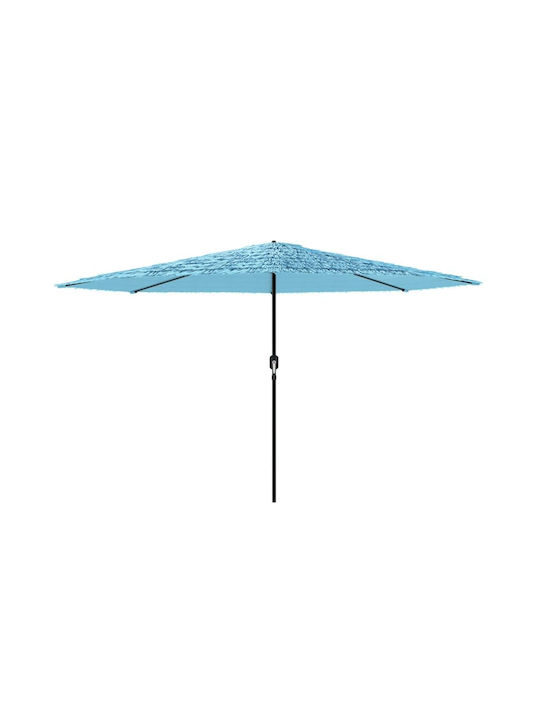 Circular Garden Parasol Metal Blue F2.48xY2.48m