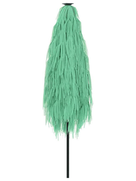 Circular Garden Parasol Metal Green Diameter 2.48xHeight 2.48m
